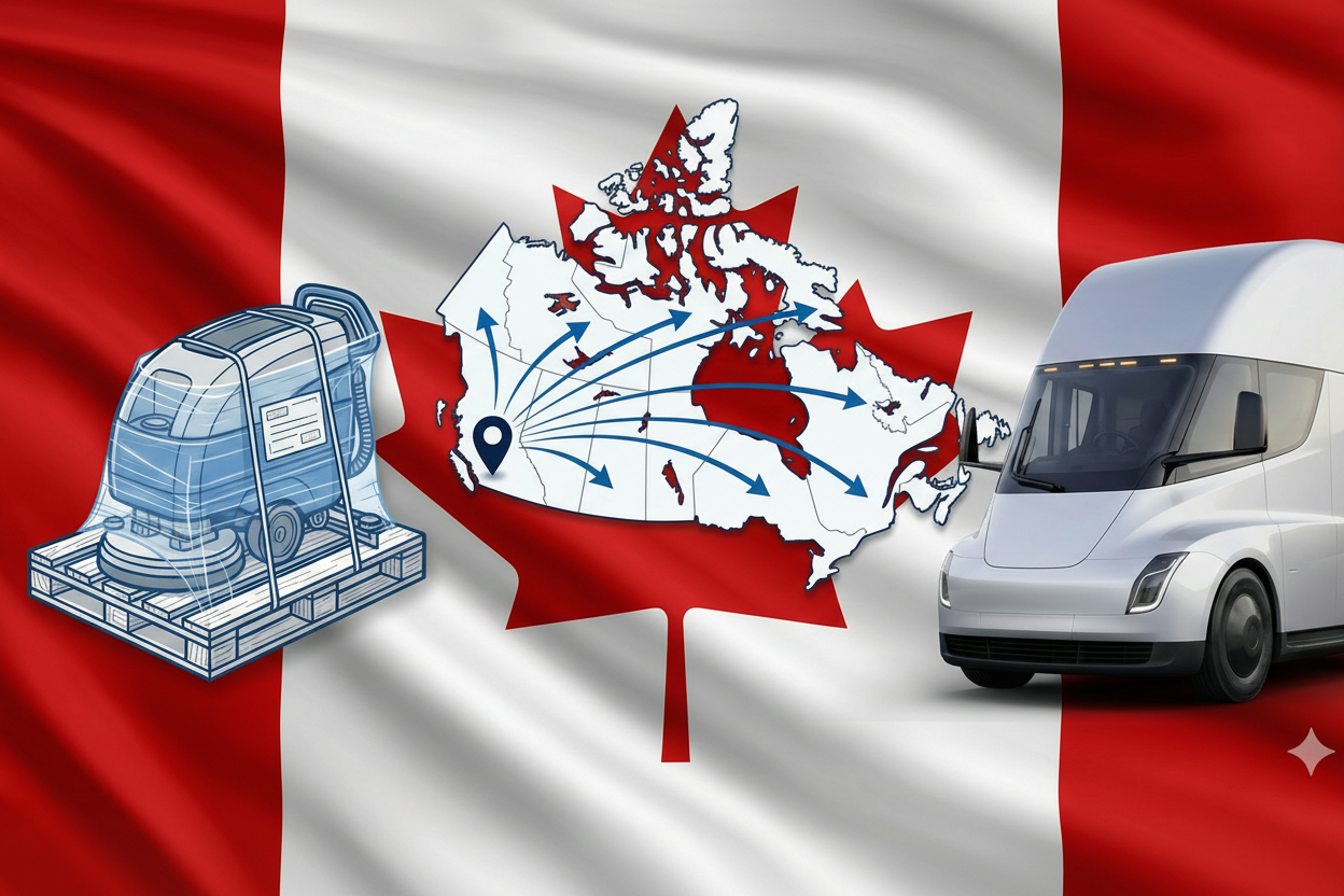 shipment with canada flag
